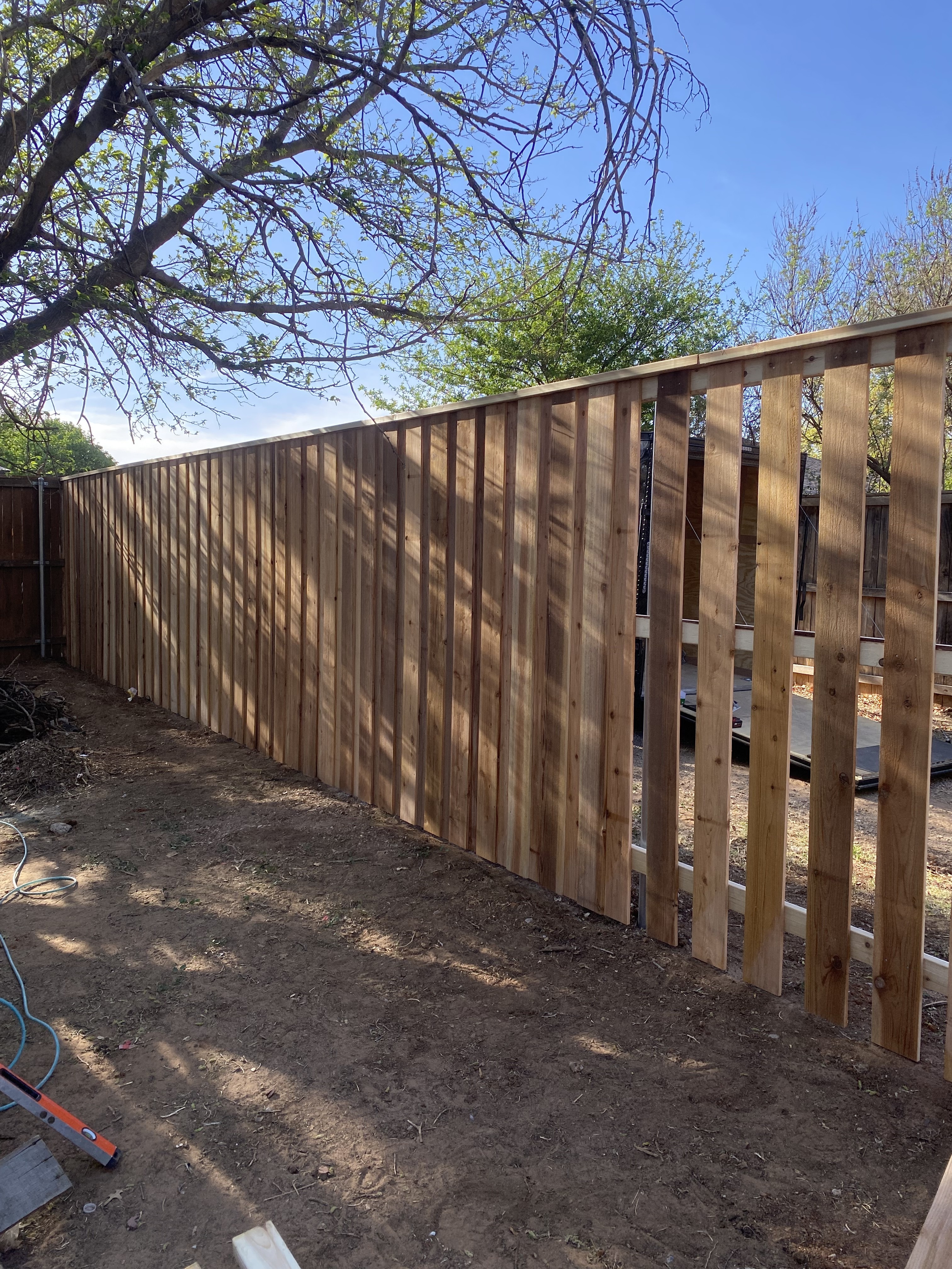 Wood fence installation Lubbock
